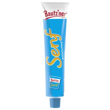 Bautzner mittelscharfer Senf Tube 200ml-4012860003134
