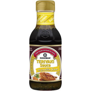 Kikkoman Teriyaki Sauce mit geröstetem Sesam 250 ml Glasflasche 250ml-8715035280304