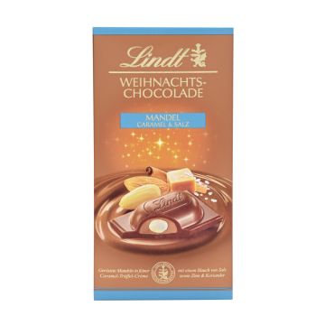 Lindt Weihnachts-Chocolade Mandel Caramel und Salz 100g-4000539752681