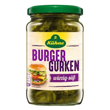 Kühne Burger Gurken, 370ml / 330g-40198682