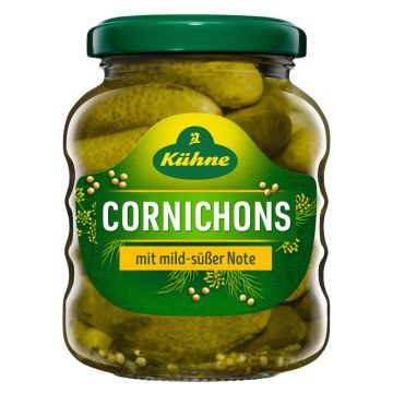 Kühne Cornichons süß, 212ml Glas, 180g-40198552