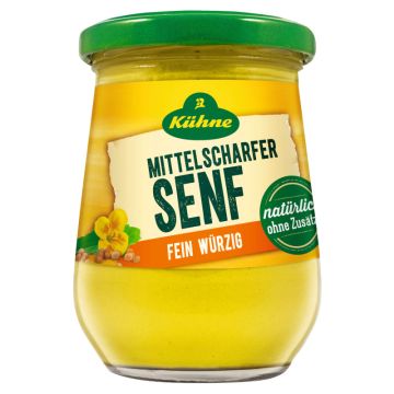Kühne Senf mittelscharf, 250ml Familienglas-40122342