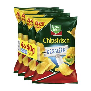 funny-frisch Chipsfrisch gesalzen (4x40g) Multipack = 160g-4003586102164