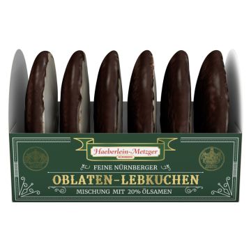 Haeberlein Metzger Oblatenlebkuchen Zartbitter 200g-4035472280809