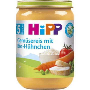 HiPP Gemuesereis mit Bio-Huehnchen 190g-4062300025318