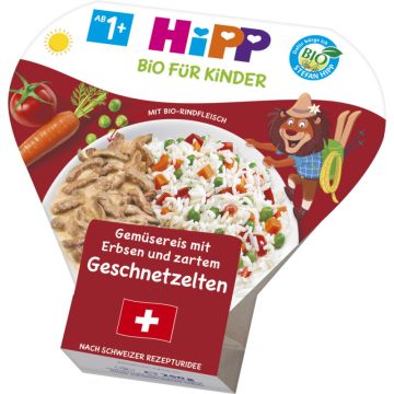 HiPP Gem.-Reis/Erbsen u. Geschnetzeltem 250g-4062300166738