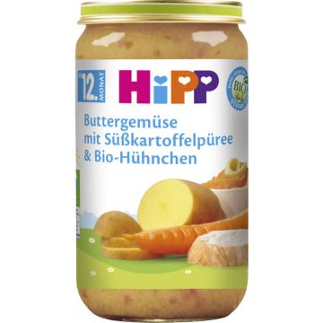 HiPP Buttergem./Suesskart. Bio-Huehnchen 250g-4062300198838
