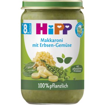HiPP Makkaroni mit Erbsengemuese 220g-4062300456020