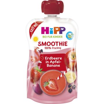 HiPP Smoothie Erdb. in Apf. Banane 120ml -4062300325050