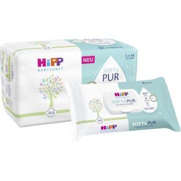 HiPP Babysanft Feuchtt. Soft & Pur 3x48-4062300445475