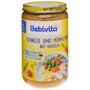 Bebivita Gemuese und Huehnchen mit Nudeln 250g-4018852035619
