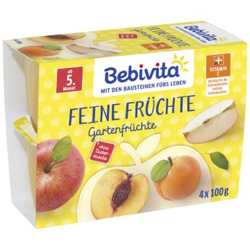 Bebivita Feine Früchte Gartenfrüchte, 4x100g -4018852008460