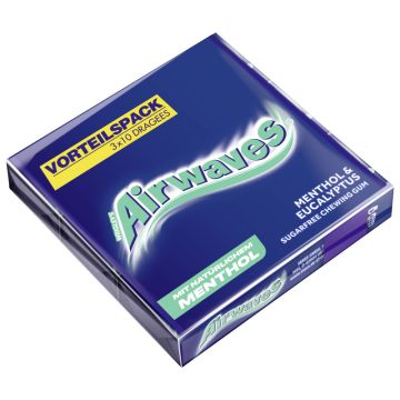 AIRWAVES® Multipack Menthol Eucalyptus 3x10 Dragees = 42g-4009900580748