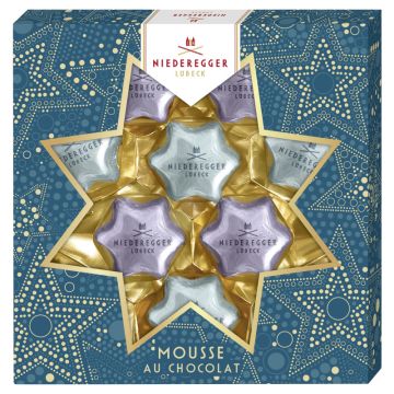 Niederegger Pralinen Sterne Mousse Duo hell und dunkel 125g-4000161020882