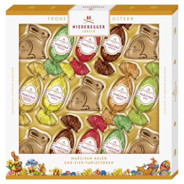 Niederegger Marzipan Eier Variationen und Hasen 8-fach sortiert 187g-4000161600619