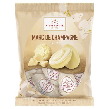 Niederegger Marc de Champagne Eier in weißer Schokolade im Beutel 87g-4000161670209