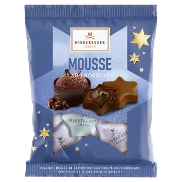 Niederegger Pralinen Sterne Mousse au Chocolate im Beutel 87g-4000161750369