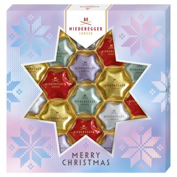 Niederegger Meister-Selektion Sterne »Merry Christmas« 250g-4000161750482