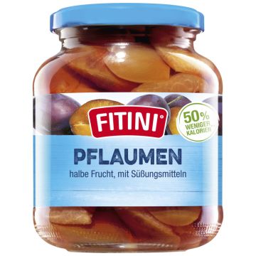 Fitini Pflaumen, halbe Frucht, mit Süßungsmitteln 370ml 340g-4012712010129