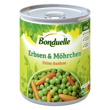 Bonduelle Erbsen mit Möhrchen Feine Auslese 800G-3083681158106