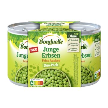 Bonduelle Junge Erbsen Feine Auslese 2x200G = 400g-3083681172409