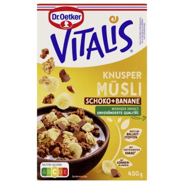 Dr. Oetker Vitalis Knuspermüsli Schok.Banane RAC MB 450g-4000521040727