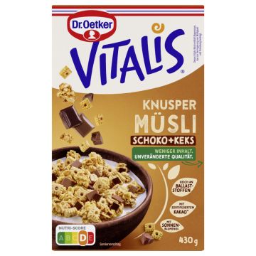 Dr. Oetker Vitalis Knuspermüsli Schoko+Keks RAC MB 430g-4000521040581