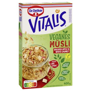 Dr. Oetker Vitalis Vegan Knusper Apple White Chunks 400g-4000521039080