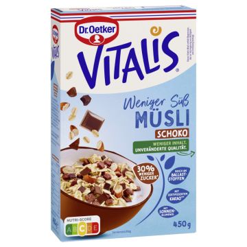 Dr. Oetker Vitalis Weniger Süß Schoko Müsli RAC MB 450g-4000521041977