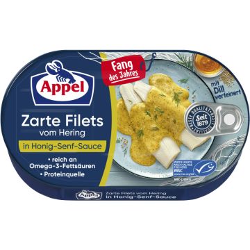 Appel Heringsfilets in Honig-Senf-Sauce mit Dill verfeinert 190g-4020500922899