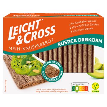 Leicht&Cross Mein Knusperbrot Rustica Dreikorn 125g-4001518118382