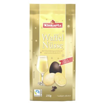Kinkartz Waffelnüsse Zartbitter teilschokoliert Eierlikör 250g-4035900466300