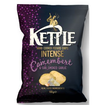 KETTLE CHIPS INTENSE CAMEMB GARLIC 100g-8718781203566