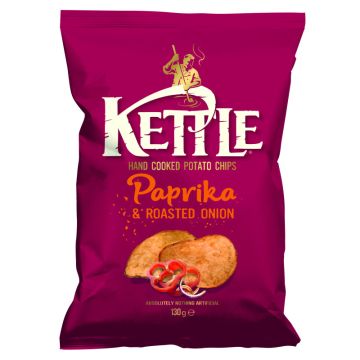 KETTLE CHIPS PAPRIKA ROAST ONION 130g-8718781203337