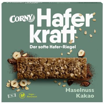 Corny Haferkraft Haselnuss-Kakao Haferriegel 4 x 35g = 140g-4011800524814