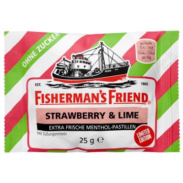 Fishermens Friend Strawberry & Lime ohne Zucker 25g-5000357110433