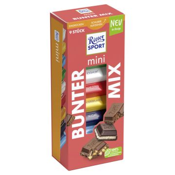 Ritter Sport Mini 9er Bunter Mix Turm 150G-4000417119605