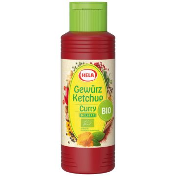 Hela Gewürz Ketchup Curry delikat Bio 300ml-4027400148565