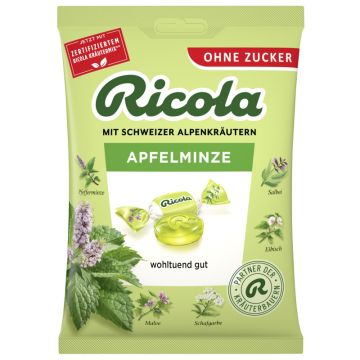 Ricola Apfelminze ohne Zucker 75g-7610700025154