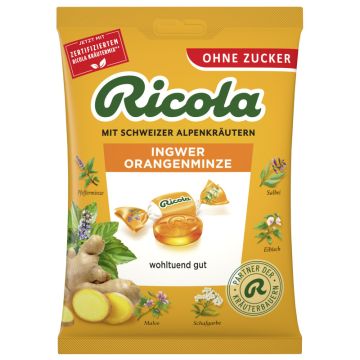 Ricola Ingwer-Orange-Minze ohne Zucker 75g-7610700025215