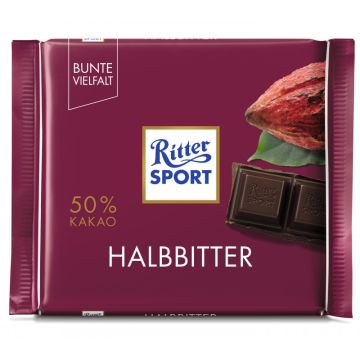 Ritter Sport 100G Halbbitter Tafel-4000417020000