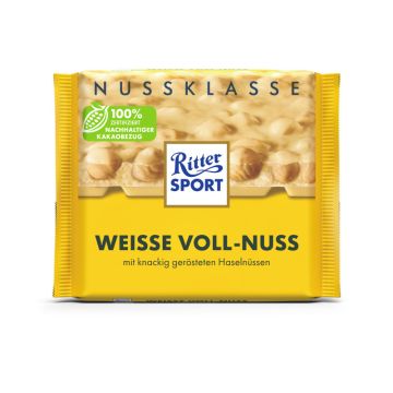 Ritter Sport Nuss Klasse Weisse Voll-Nuss Tafel 100g-4000417670113