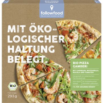 followfood Pizza Gamberi Bio mit Bio-Weizenboden 293g-4250073453838