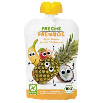 Freche Freunde Bio „Apfel, Banane, Ananas & Kokosnuss“-4260249140103