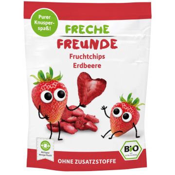 Freche Freunde Bio Fruchtchips Erdbeere 12g-4260249140530