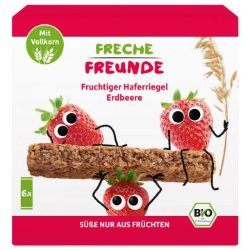 Freche Freunde Bio Fruchtiger Haferriegel Erdbeere 6x30g-4260618520574