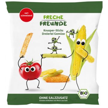 Freche Freunde Bio Knusper-Sticks Dreierlei Gemüse 30g-4260618524213