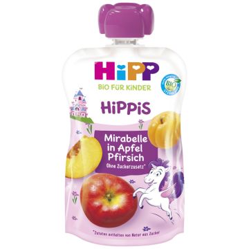 HiPP Bio für Kinder HiPPiS Mirabelle in Apfel-Pfirsich 100g-4062300342811