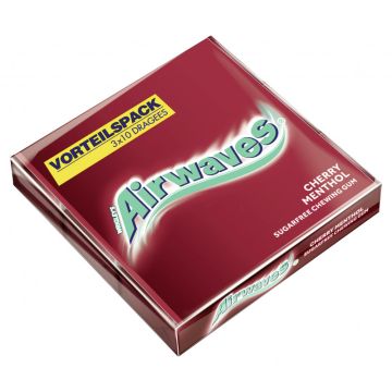 AIRWAVES® Familypack Cherry Menthol 3x10 Dragees-4009900398640