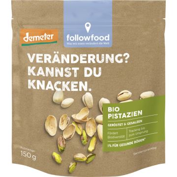 followfood Bio Pistazien geröstet und gesalzen 150g-4250073460836